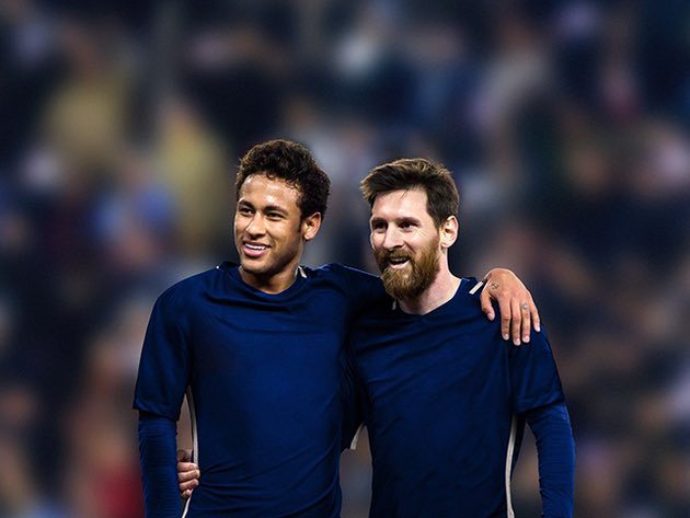Neymar y Messi en el Barça