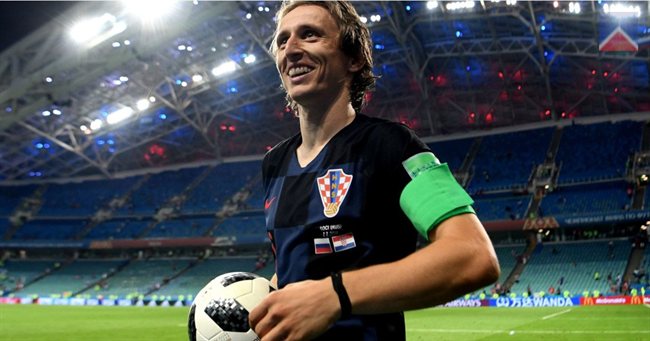 Luka Modric, con Croacia