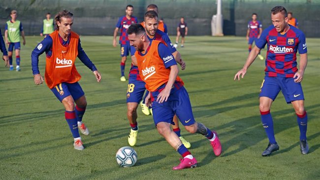 Entrenamiento del Barça