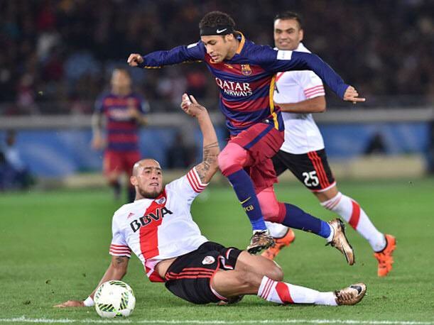 Neymar, con el Barça