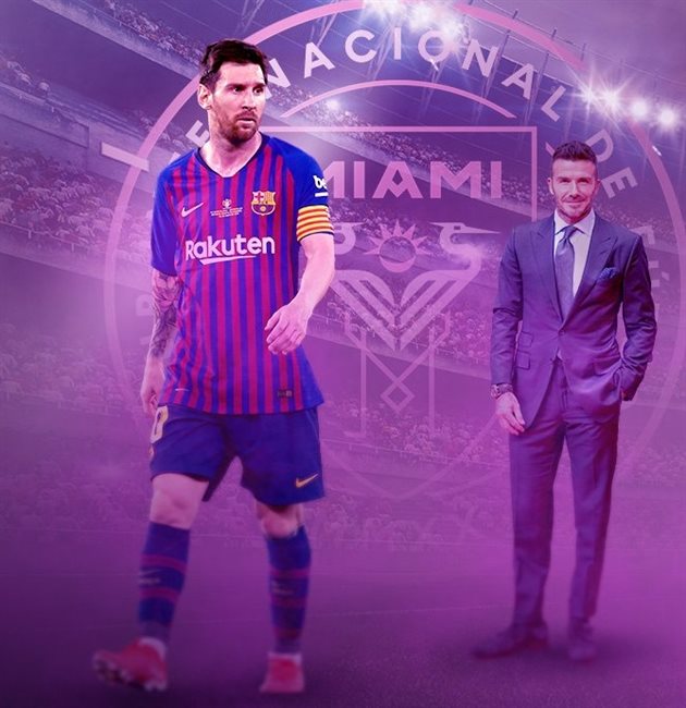 Leo Messi y David Beckham