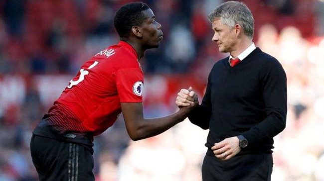 Pogba y Solskjaer