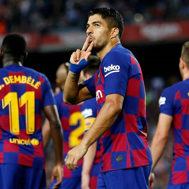 Luis Suárez, con el Barça