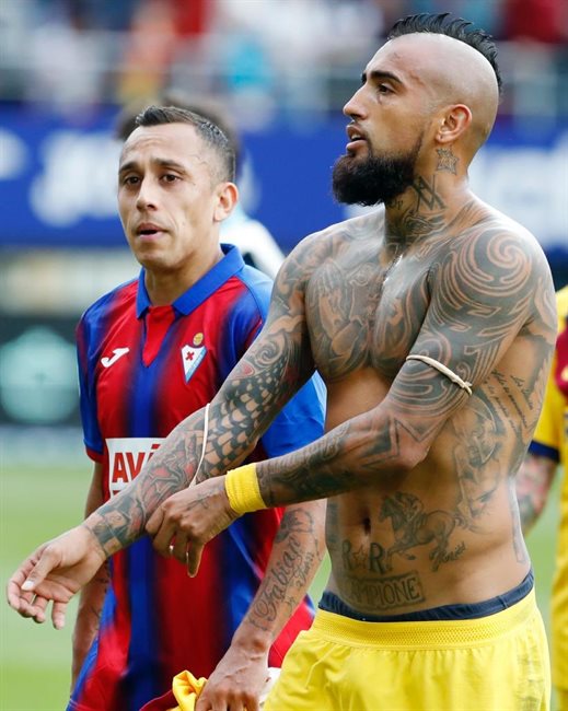 Vidal, en el choque ante el Eibar
