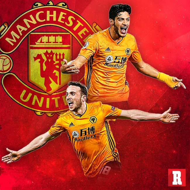 Raúl Jiménez y Diogo Jota