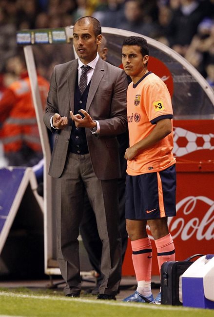 Guardiola y Pedro