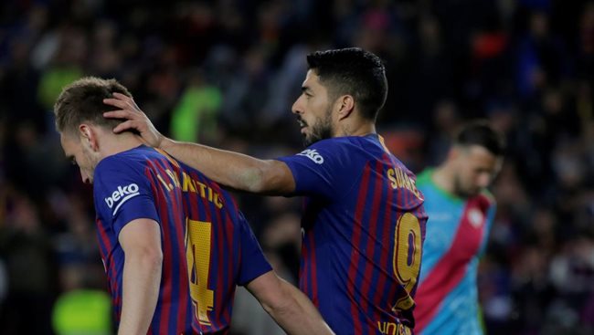Rakitic y Luis Suárez