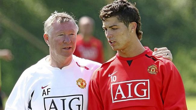 Ferguson y Cristiano Ronaldo