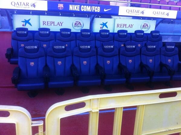 Banquillo Camp Nou