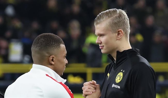 Haaland y Mbappé