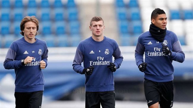 Casemiro, Kroos y Modric