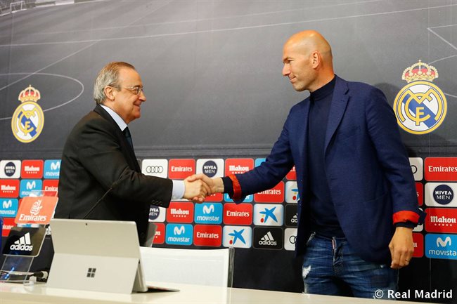 Zidane en su despedida en 2018