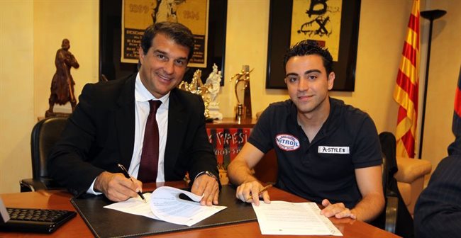Xavi y Laporta