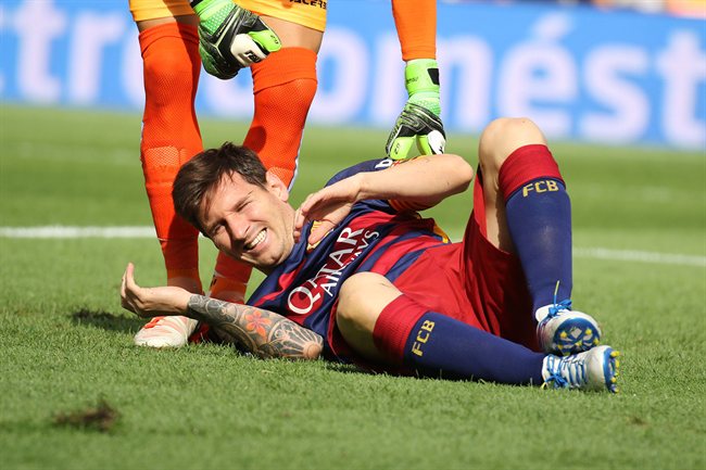 Leo Messi, lesionado ante Las Palmas