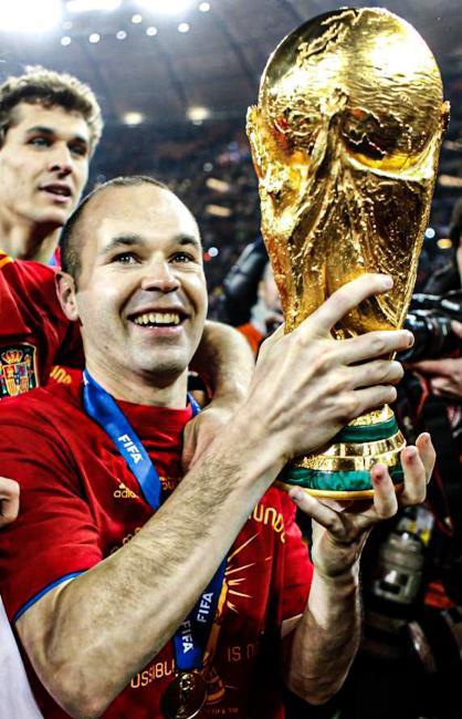 Carte Panini Gold – Légende Dorée Maradona, Iniesta, Cruyff – La Liga – Near Mint
