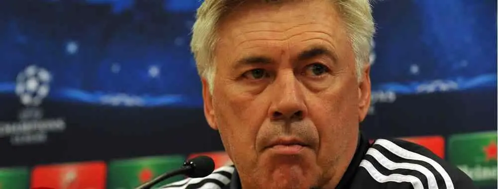 Carlo Ancelotti, algo escocido con el resultado en rueda de prensa