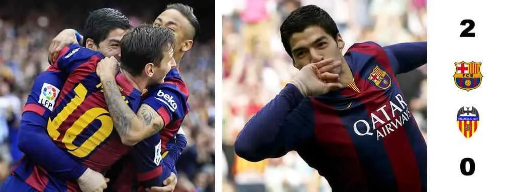 2-0: Luis Suárez y Messi reafirman al Barça en lo más alto de la tabla