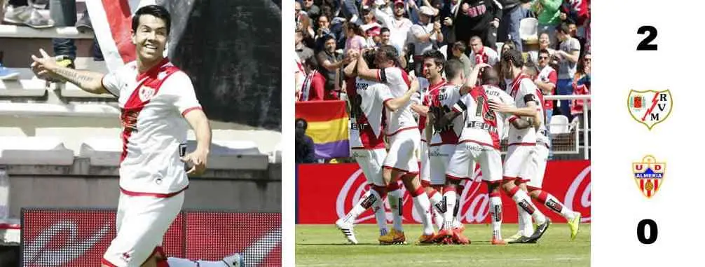 2-0: El Rayo doblega al Almería con goles de Amaya y Miku