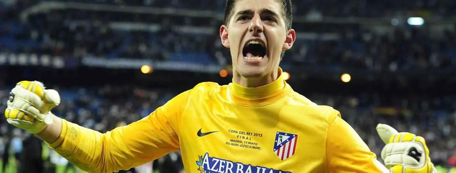 Courtois anima a los suyos como un atlético más