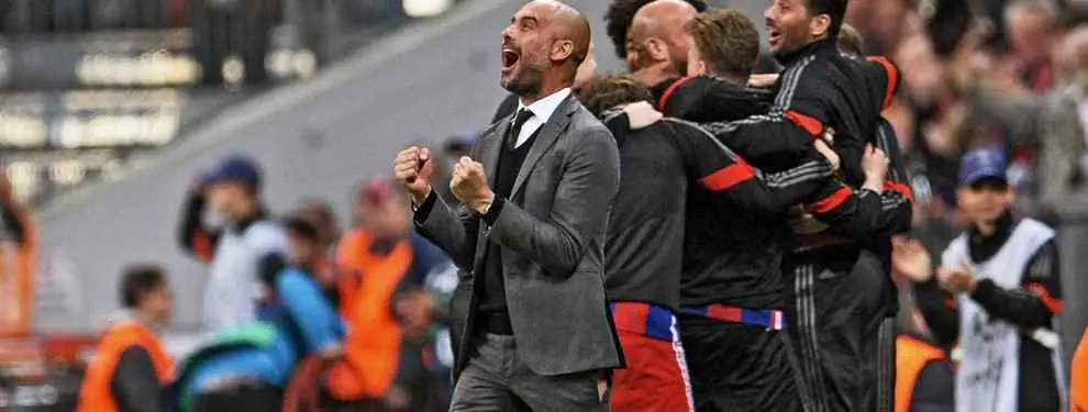 A Guardiola se le rompió el pantalón empujando a sus jugadores a la goleada