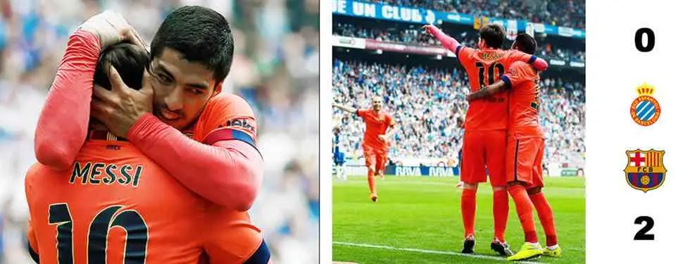 0-2: La MSN desactiva al Espanyol y acerca la Liga al Barça