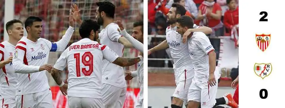 2-0: El Sevilla cumple, entra en Champions y mete presión al Valencia