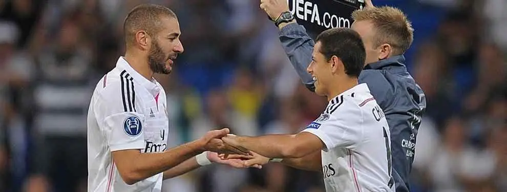 Chicharito aviva un viejo debate: Parte del madridismo no casa con Benzema