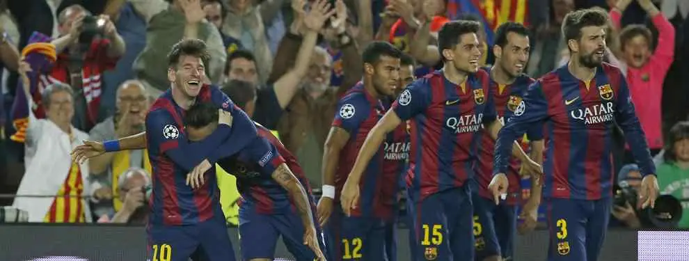 La plantilla del Barça celebró la victoria pidiendo al Madrid para la final