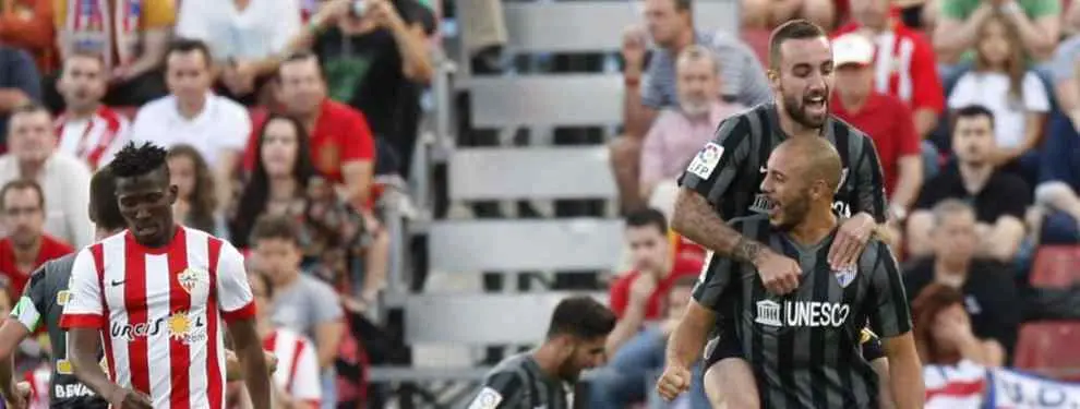 1-2: El Málaga sigue en su lucha por Europa y deja al Almería en el límite