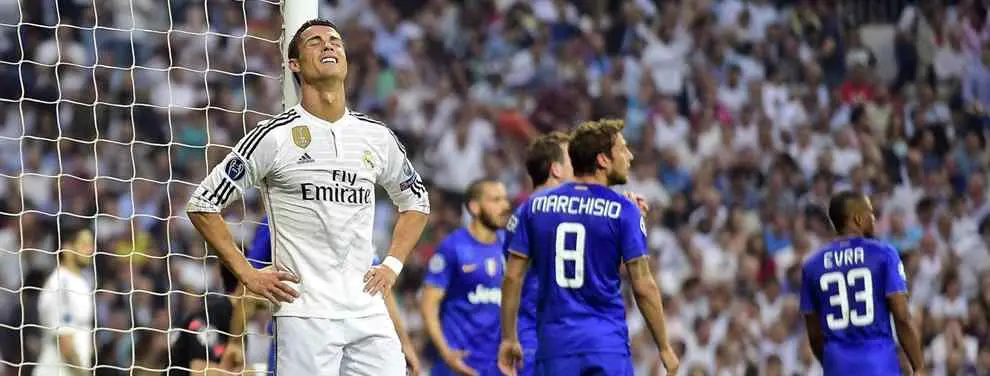 Roce de Cristiano Ronaldo con Chendo y Hierro al final del Madrid-Juventus