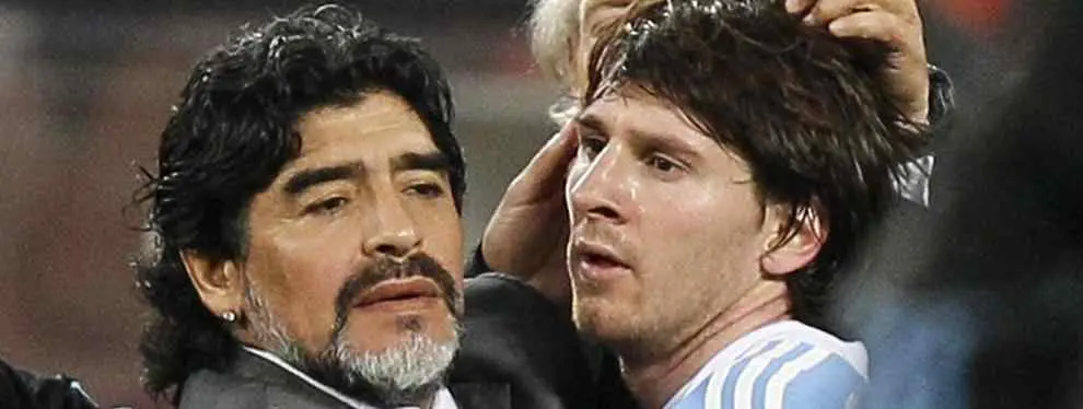 Diego Armando Maradona no puede esconder que siente celos de Leo Messi