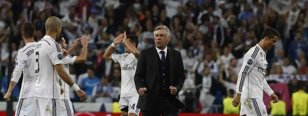 Ancelotti se despidió muy emocionado de toda la plantilla tras el partido