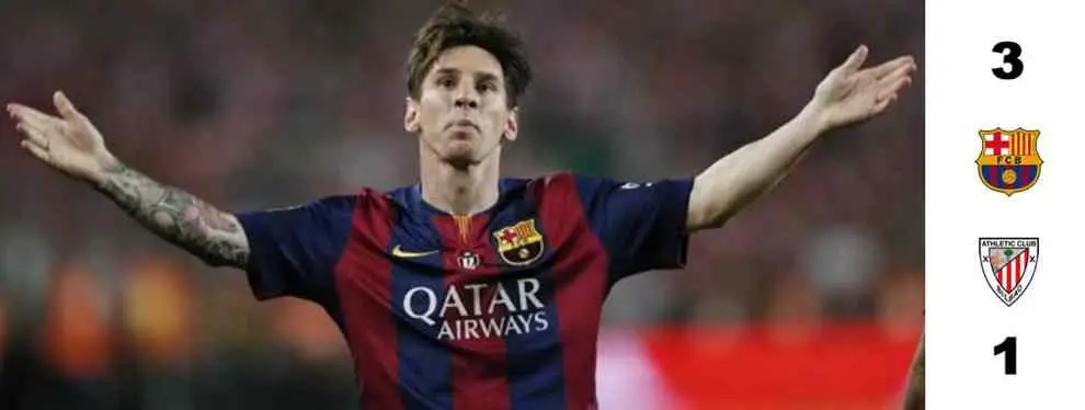 1-3: El D10S Messi lleva en volandas al Barça hacia el título de Copa