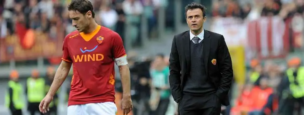 Luis Enrique firma la paz con Totti haciéndole un regalo muy especial