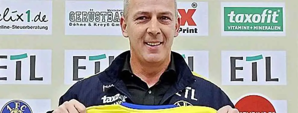 Mario Basler, herido en el Lokomotiv de Leipzig-Rot Weiss Erfurt