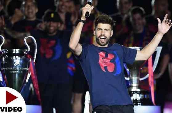 Piqué se acordó del Real Madrid y de Cristiano durante la celebración