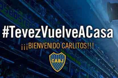 Boca hizo oficial el fichaje de Carlos Tévez en el descanso del partido