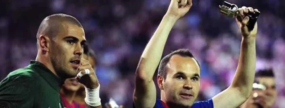 Víctor Valdés borra a Pinto, Iniesta y Puyol de su cuenta de twitter