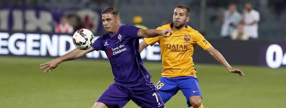 Toque de atención de Jordi Alba a Piqué en el vestuario del Artemio Franchi