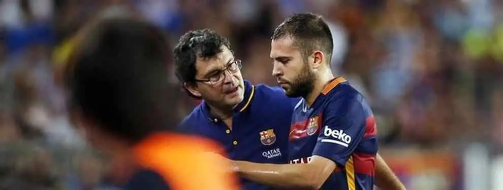 La lesión de Jordi Alba no le ha hecho ninguna gracia a Luis Enrique