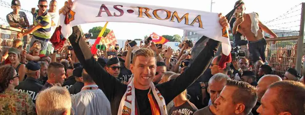 El fichaje de Dzeko desata la euforia entre los aficionados de la Roma