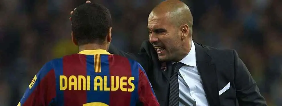 Pep Guardiola le da un toque a Alves por desvelar su sueño inconfesable