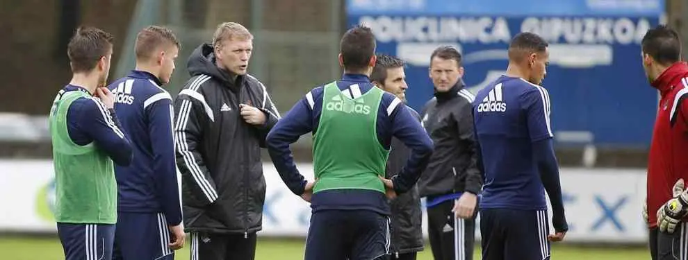 Tensión entre la plantilla y Moyes tras la goleada de la Real al Levante