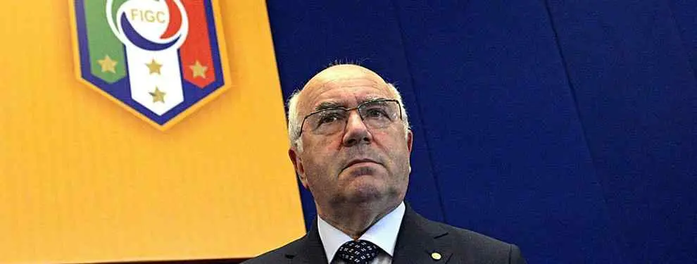 Escándalo en Italia con el presidente de la federación de fútbol