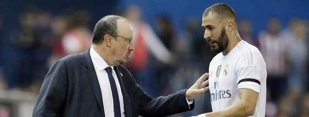 Rafa Benítez descarta a Karim Benzema para el partido de Sevilla