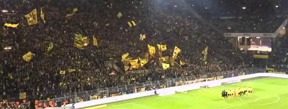 La famosa grada del Borussia Dortmund la vuelve a liar 
