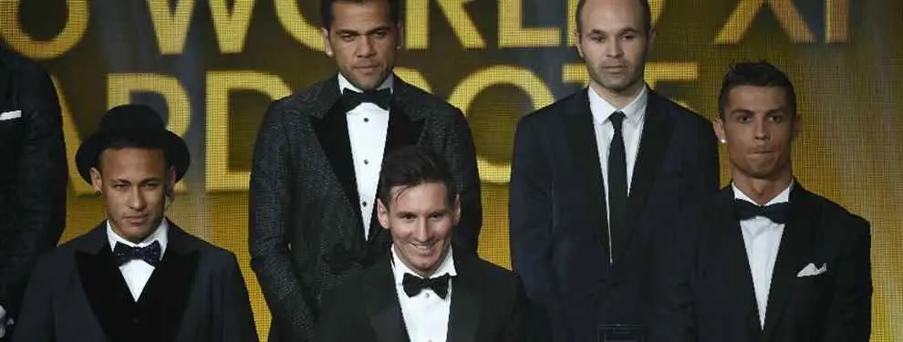 La enganchada de Cristiano Ronaldo y Alves en la gala del Balón de Oro