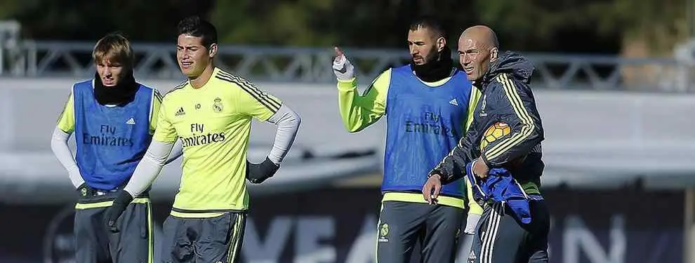 La contundente reunión de Zidane con James Rodríguez en Valdebebas