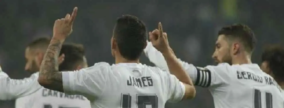 El detalle de Zinedine Zidane con James Rodríguez al final del partido