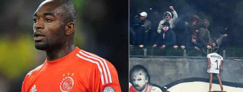 Terror en Ámsterdam: Los hinchas del Ajax 'Ahorcan' a su ex portero